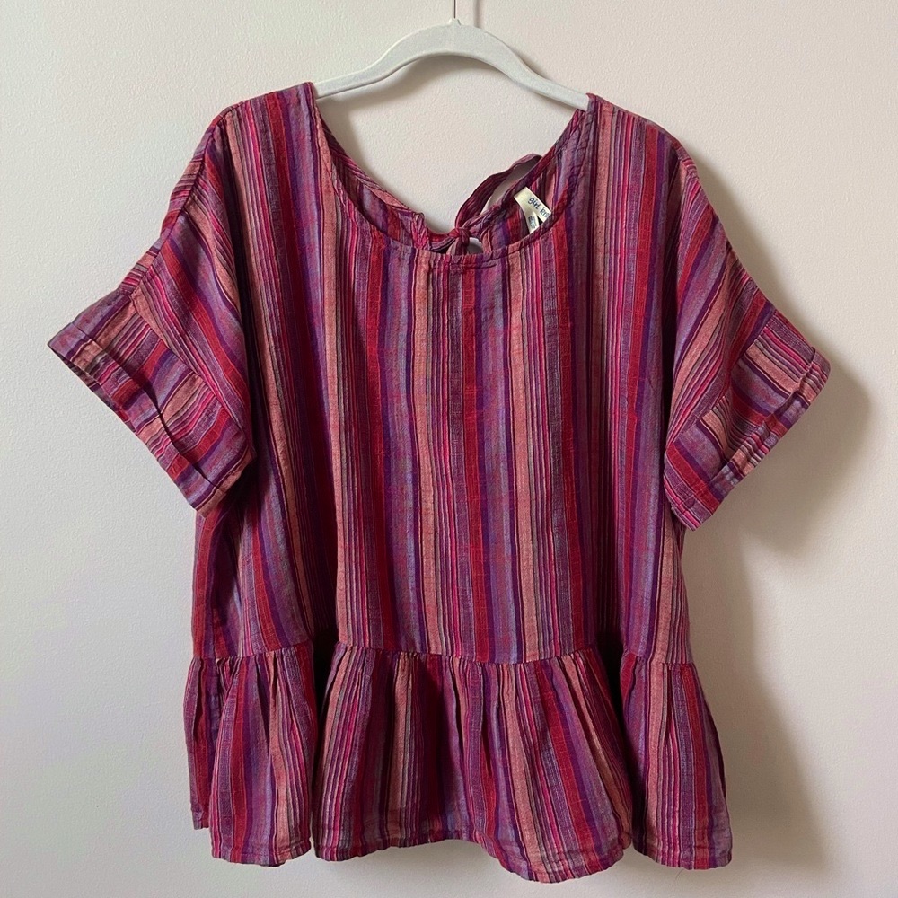 Bohemian Tie Back Bell Sleeve Blouse